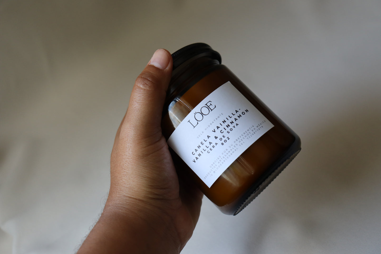 VELA DE CANELA Y VAINILLA