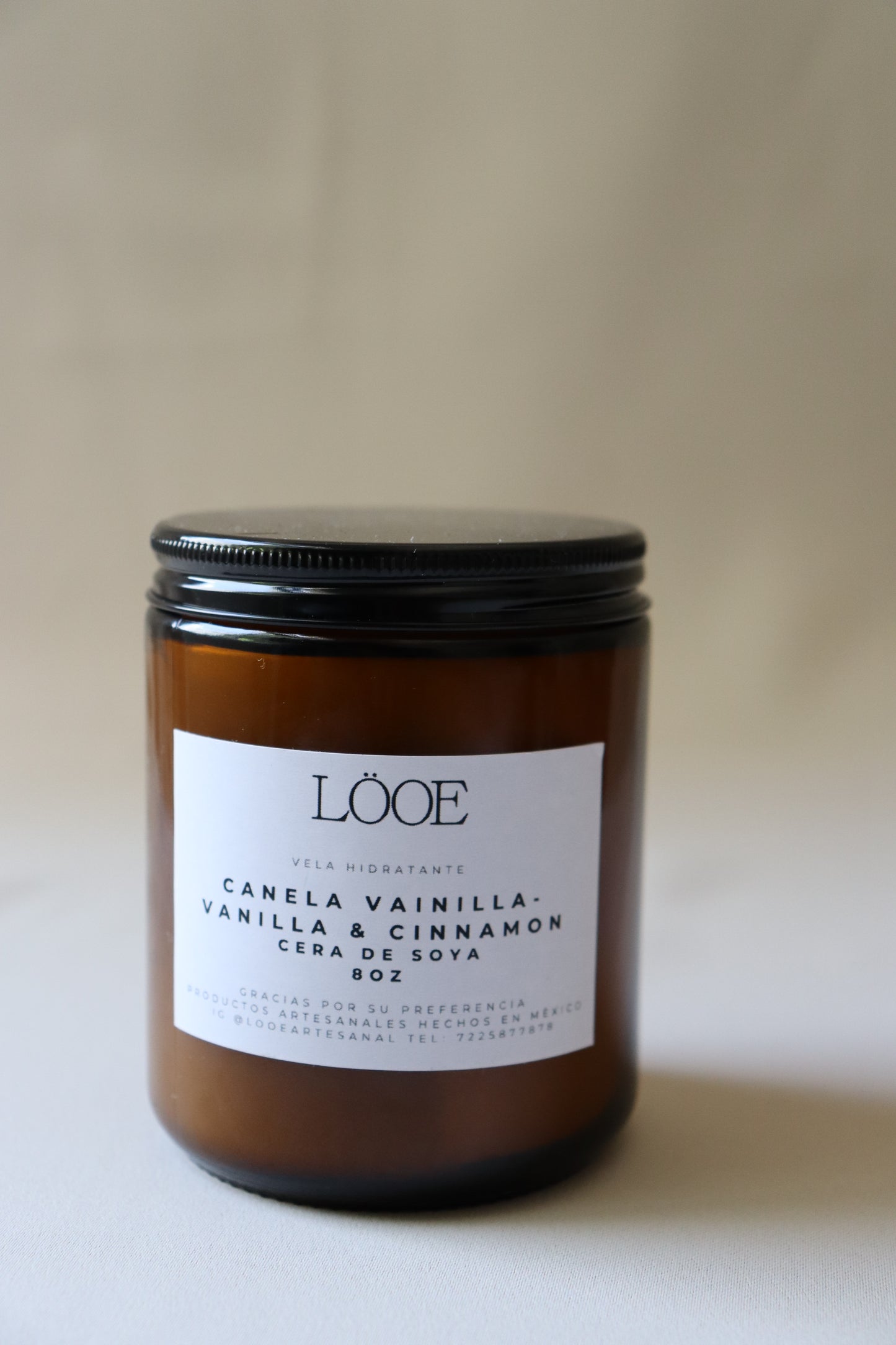 VELA DE CANELA Y VAINILLA